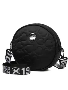 Women's crossbody bag, round wallet, small round shoulder/handbag, suitable for travel and everyday use | Adjustable shoulder strap, vintage style