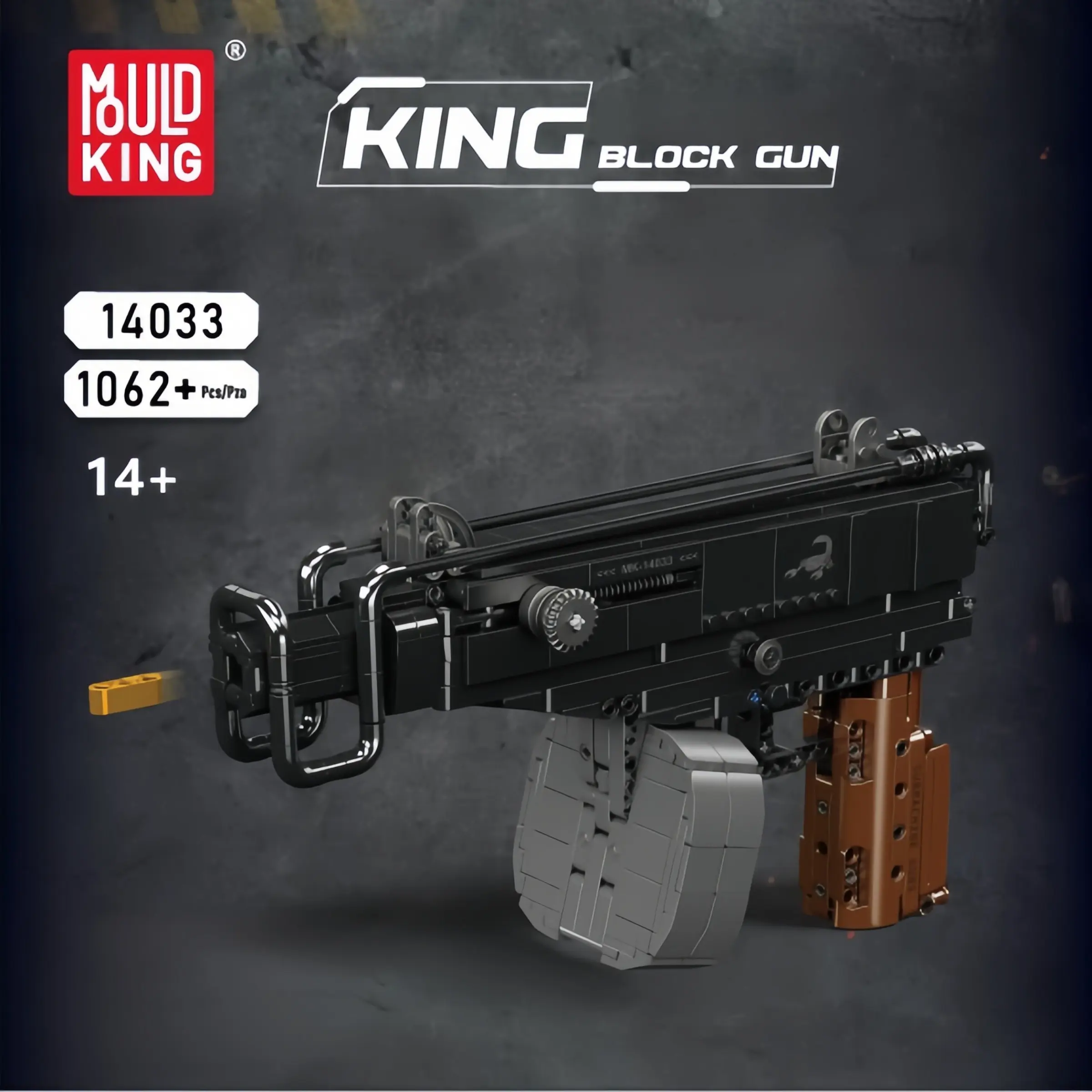 1062PCS Tactical PDW Building Blocks, Interchangeable Magazines, Static Tactical Gear Model, Ideal for Military Enthusiasts Aged 14+, Home Decor, Collectible