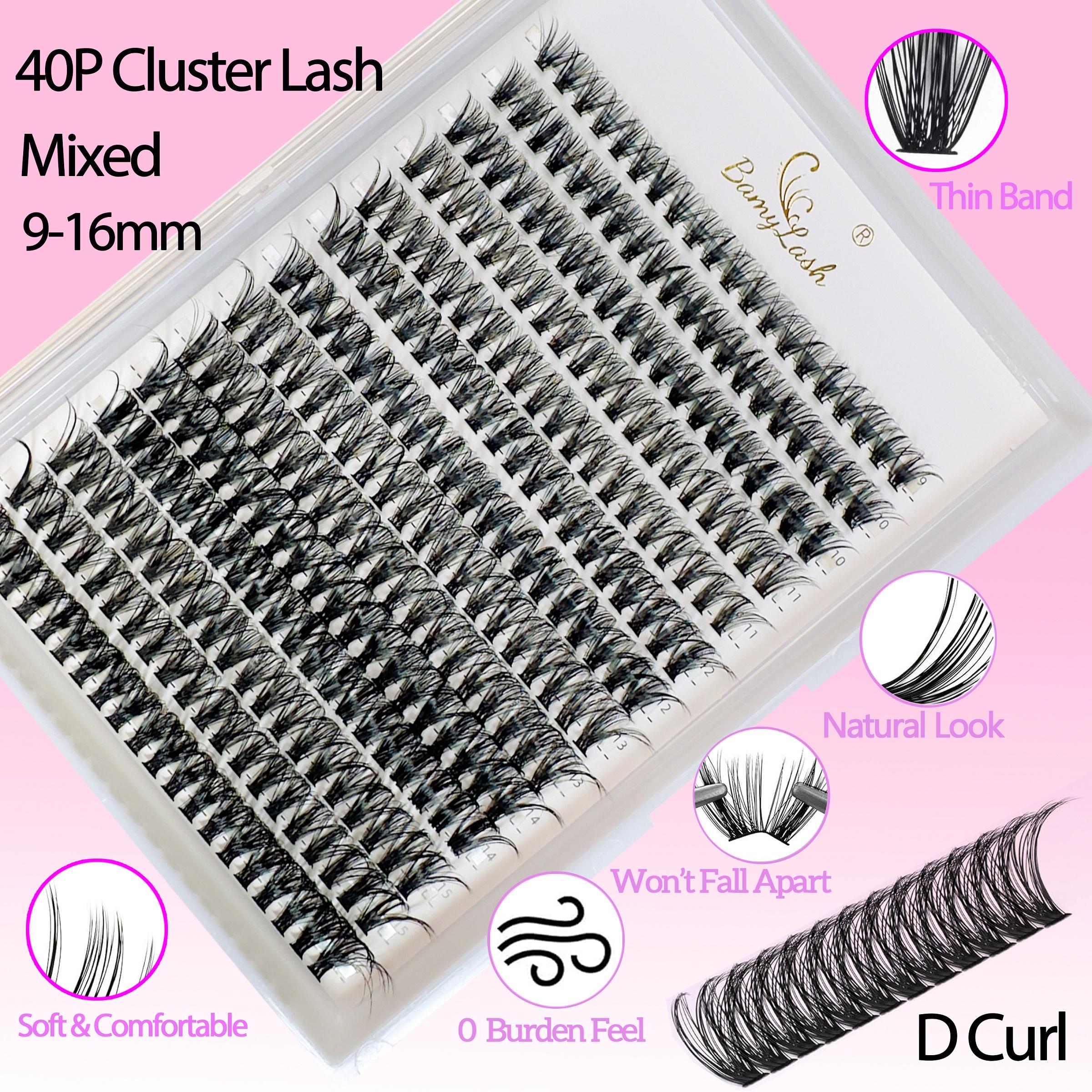 Daily Lash Extension Kit, DIY Eyelash Extensions, Easy Perfect Eye Makeup, Includes 3 Boxes High-Quality, Fluffy Eyelash Clusters 9-16mm Mix, Essential Beauty Gift for Women and Girls