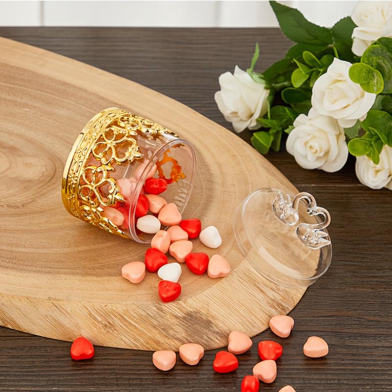 For Parties, Baby Showers, Weddings & Birthdays, Creative Candy Packing Solution, 24 Mini Crown Candy Boxes, Electroplated Gold & Silver Plastic, Effortlessly Create Royal Style Party, Party Candy Box Supplies