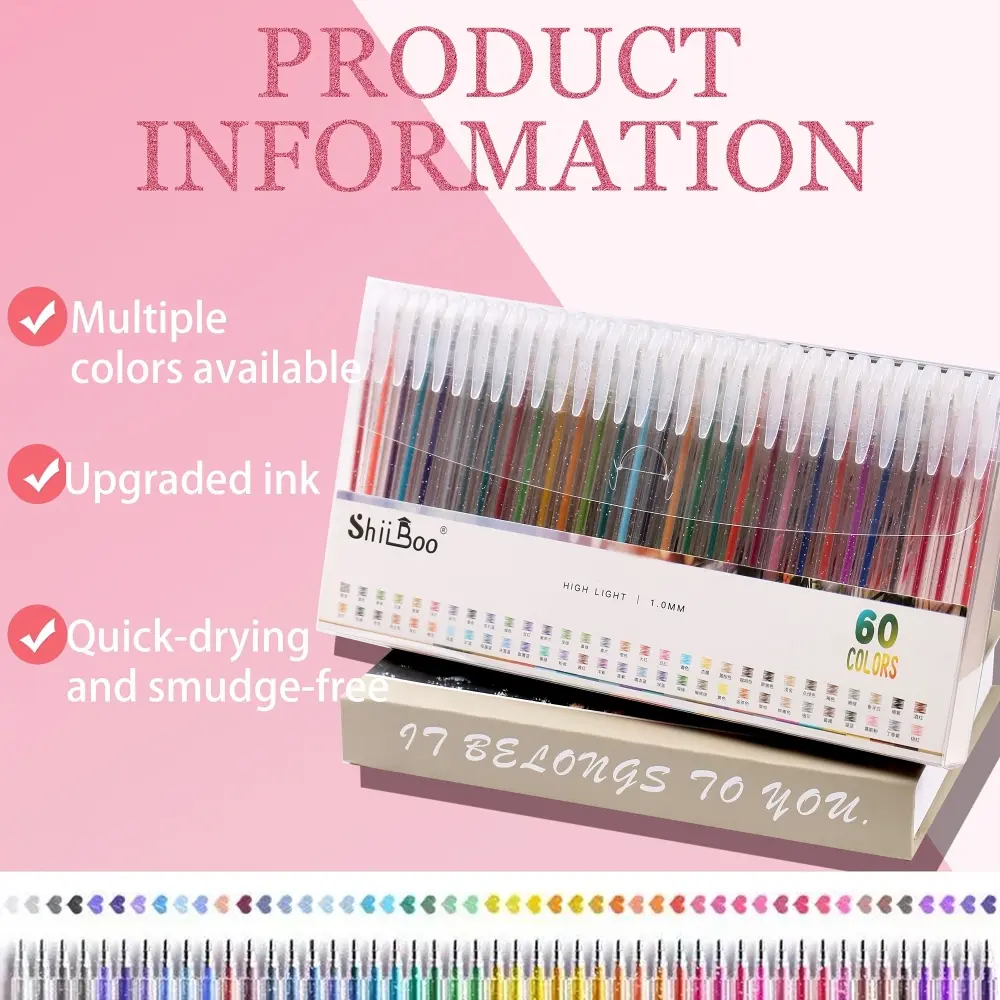 Vibrant Christmas glitter gel pens featuring color-shifting rainbow ink—perfect for artists, Christmas gifts, DIY journaling, note-taking, and relaxation. The ultimate creative gift! Great for the back-to-school season.