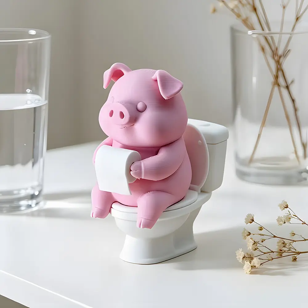 1 pc Creative Cute Pig Statue, Statue Decorations, Outdoor Garden Desk Decor, Modern Luxury Home Decoration, Artistic Collectible, Perfect Gift for Birthdays, Christmas, Halloween