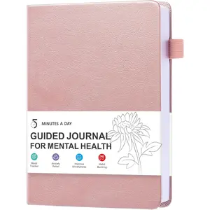 Mentl Helth Journl, Guided Journl for Mentl Helth, 90-Dy Self-Cre Plnner for nxiety , Mood Trcker to Improve Mindfulness & Hbit Building, with Monthly Summry.
