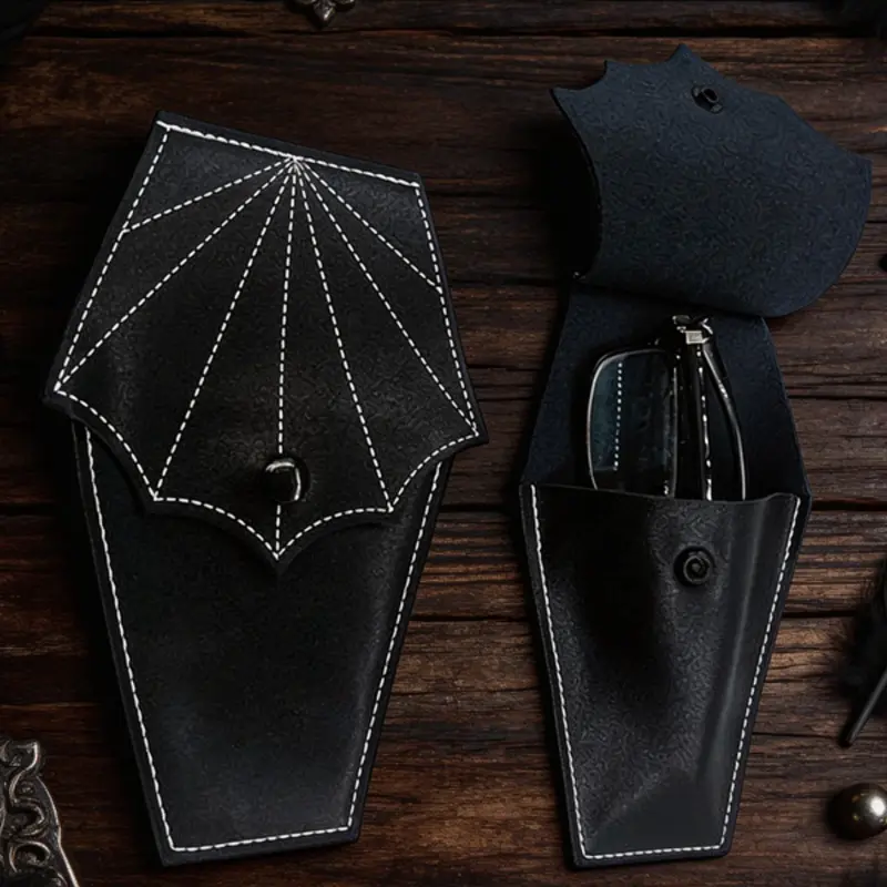 Goth Coffin Glasses Case, Gothic Glasses Case, Goth Accessories, Eyeglasses Holder, Fashion Glasses Holder, Witch Bat Fashion Glasses Goth Case, Glasses Storage, Cool