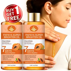 Papaya Brightening Facial Oil (2pcs): Deeply moisturizes and firms, improves dullness and brightens skin. Herbal formula moisturizes, firms, and brightens; lightweight and easily absorbed for a clear, radiant complexion.