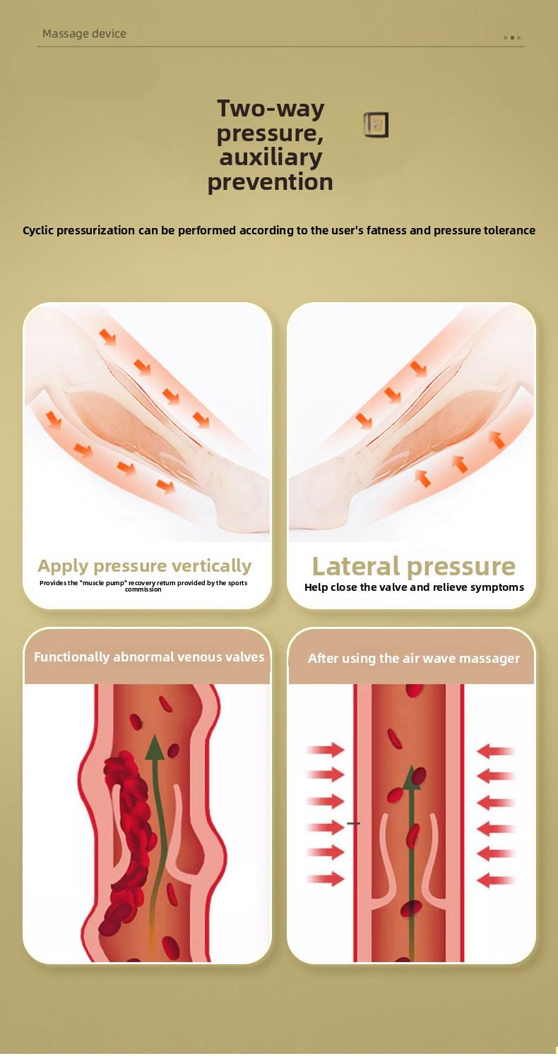 Wearable Air Wave Leg Massager, Kneading Foot Pressure Massager, Foot Therapy Machine, Leg Sleeve Airbag Leg Beauty Device