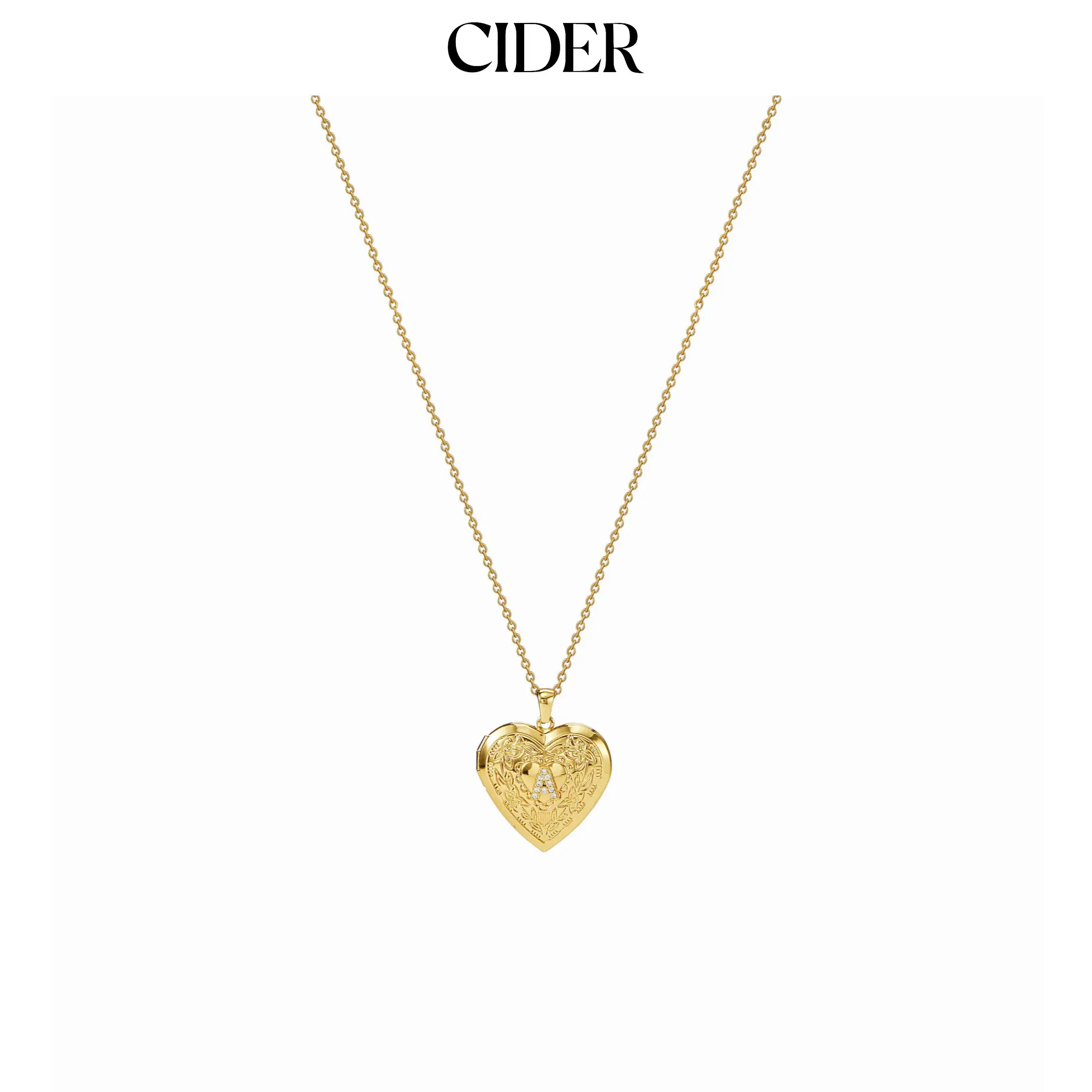 Cider HAERT SHAPED LETTERS PENDANT NECKLACE Cider HAERT SHAPED LETTERS PENDANT NECKLACE