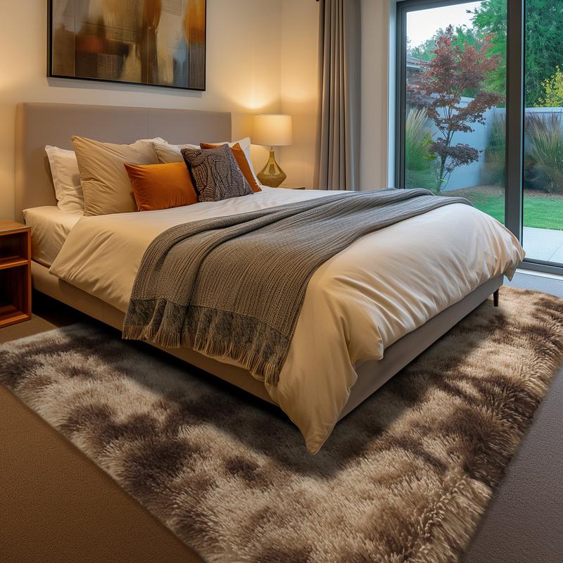 FAMVAL Large Size Plush Rugs Big Fluffy Area Rug Non-slip Soft Shaggy Carpet Mats for Livingroom Bedroom Nursery Home Decor Tie-dye Coffee Christmas gifts