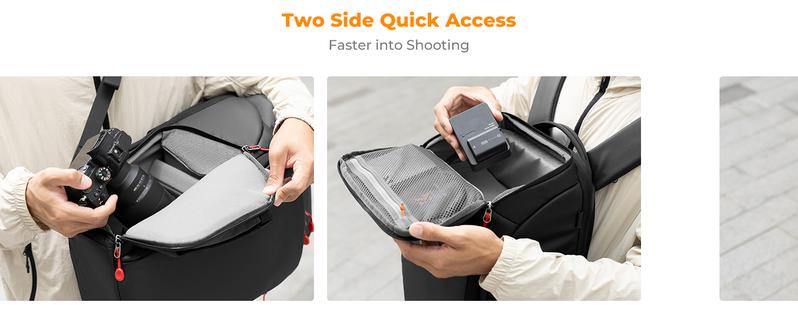 K&F CONCEPT Camera bag Backpack Waterproof 25L Large Capacity Camera Case with Raincover 15.6 Inch Laptop Compartment Compatible with Canon/Nikon/Sony/DJI Mavic Drone Travel Camera Backpack