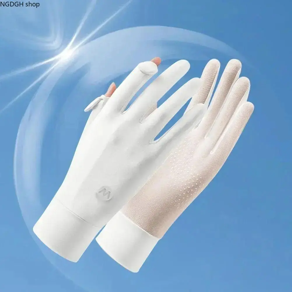 Lightweight Fingerless Sun Gloves for Women Men, Cooling UPF 50+ UV Protection with Touchscreen Grip for Driving & Outdoor Sports, Cooling Gloves, Touchscreen Dots, Driving Gloves, Biking