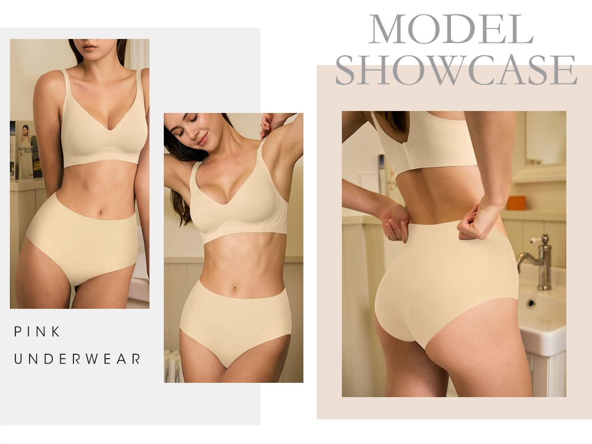 LEVAO Women’s Seamless High Waist Underwear 6 Pack, No Show Full Coverage Briefs S-XXL SpringStatements