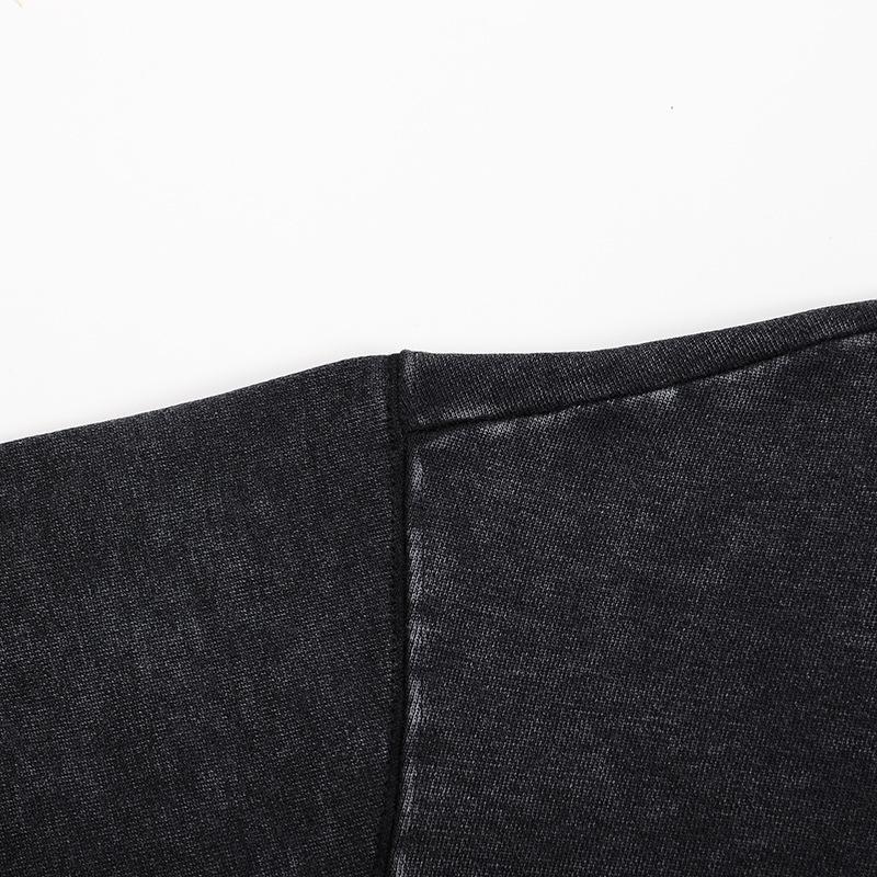 BIGWIG Unisex loose zip-up hoodie suitable for men and women, solid color zip-up sweatshirt acid wash long sleeve pullover, basic minimalist terry fabric cotton zip-up hoodie vintage