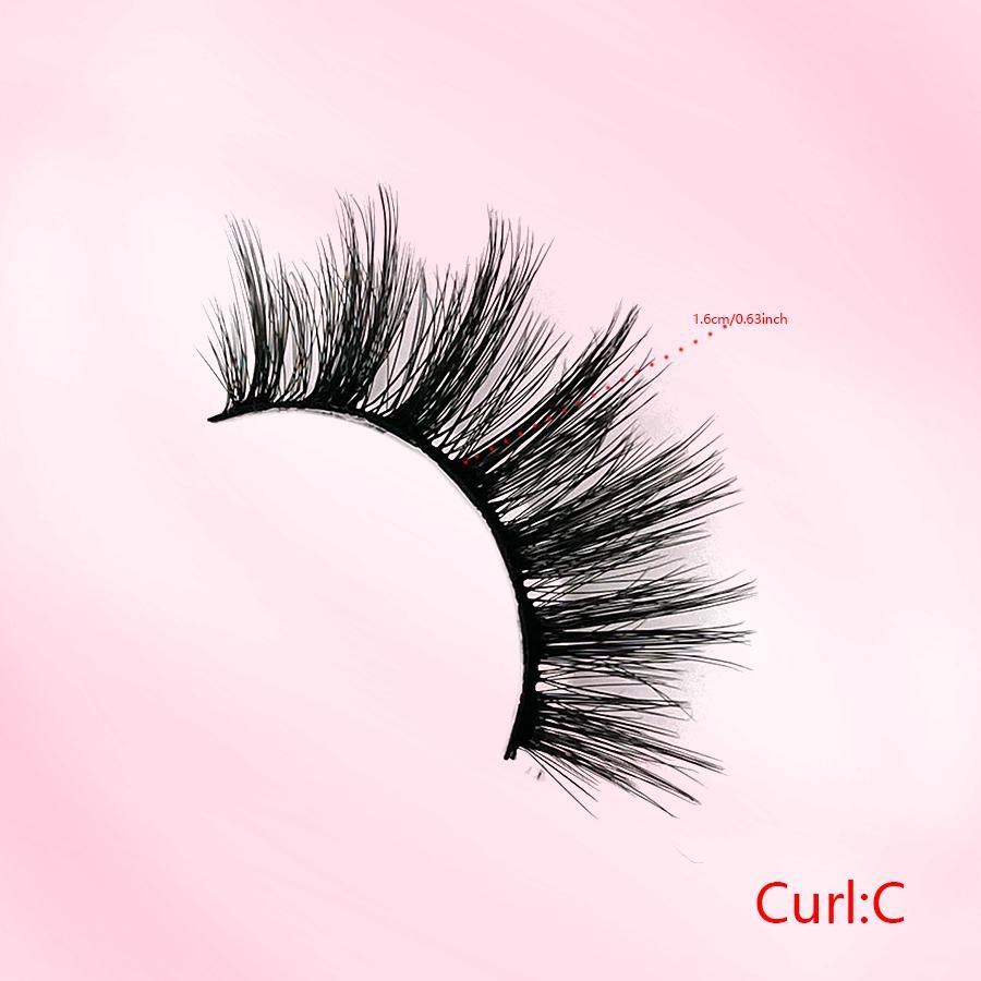 Long D Curl & Fluffy False Eyelashes Bundle, 20 Pairs Pink and 10 Pairs Red & Lilac Wispy Faux Strip Lashes with Man-Made Fiber and Polyester Materials, One-Size