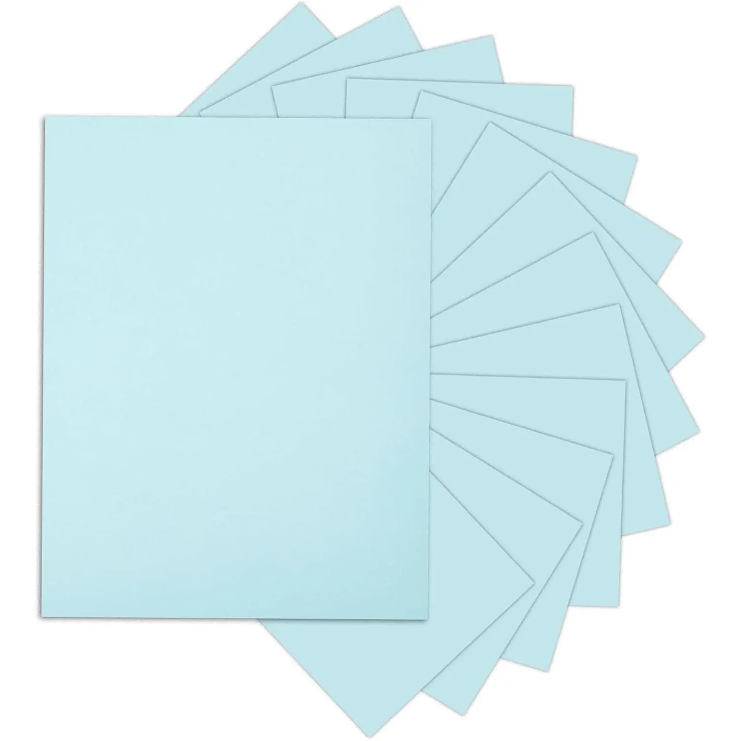 24 Sheets Light Blue Cardstock 8.5 x 11 Pastel Paper |  80lb Card Stock Printer Paper for Invitations, Menus, Crafts, DIY Cards