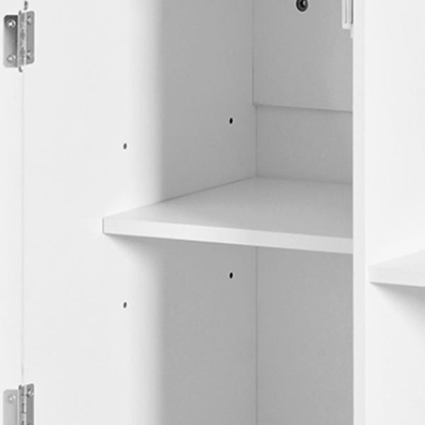 ARCH U_Style 47.2" Kitchen Island with Drop Leaf & Power Outlet, Wine Bar Cabinet with Bottle Rack & Glass Holder, Coffee Bar, 2-Door Buffet Sideboard with Side Shelves, Melamine MDF