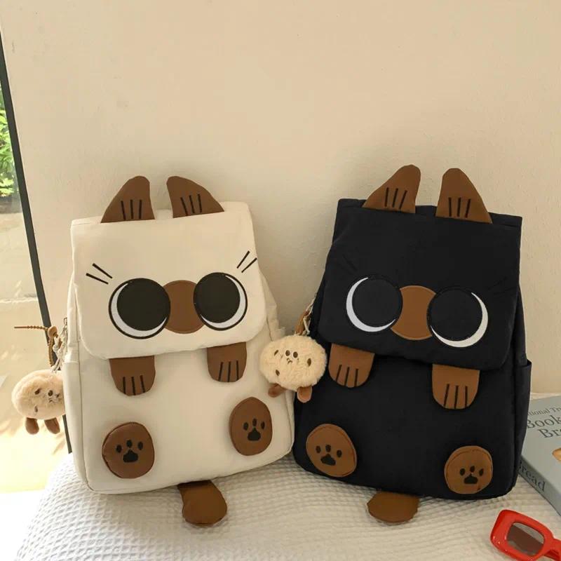 Cute Cat Mochila Sweet Cool Girls Large Capacity Mochilas Student Backpack Spacious Durable School Bag Practical Bags for Woman