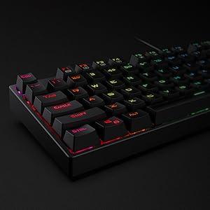 Redragon K582 SURARA RGB LED Backlit Mechanical Gaming Keyboard with 104 Keys-Linear and Quiet-Red Switches