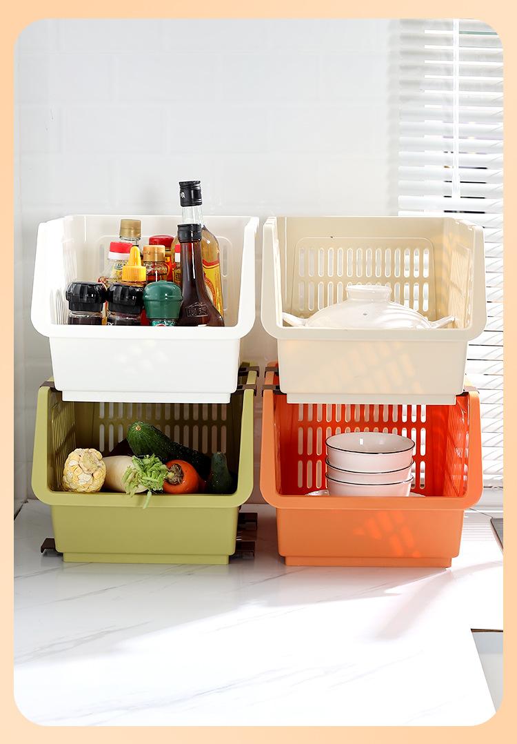 Multi-layer Vegetable and Fruit Storage Basket Kitchen Rack Household Miscellaneous Storage Organizer Multi-functional Vegetable Basket Rack