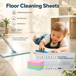 10 Pcs Floor Cleaning Sheets, Multi-Surface Mop Soap for Hardwood & Tile Floors, Deep Clean Biological Enzyme Tablets with Long-lasting Fragrance, Pet Friendly & No Residue #CleanTok