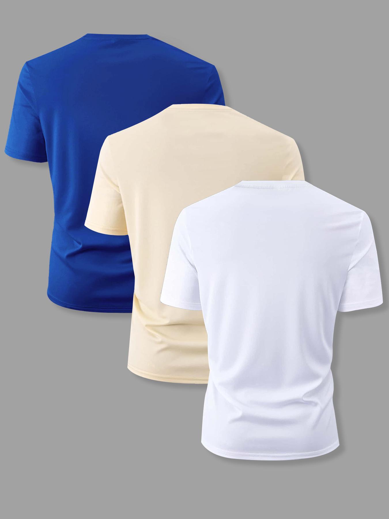 Men's Cross Print Round Neck Tee, Regular Fit Casual Short Sleeve Crew Neck T-shirt for Summer, Fashion Men's Top for Daily Wear, Athletic T Shirt