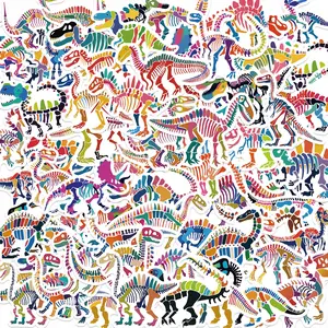 50 Colorful Bone Dragon Series Stickers - DIY Decorative for Guitar, Suitcase, Notebook - Waterproof & Removable, Kids' Toys