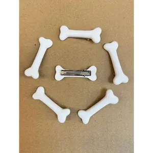 6 pcs & Bone-Shaped Hair Clips, Cute Sweet Lolita Duckbill Clip, Creative Versatile Side Bangs Hair Accessory, Hair Clip Set