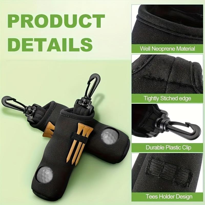 A golf club bag with a keychain, capable of holding 3 balls and 3 clubheads. A chloroprene storage bag with a portable waist-mounted design (does not include golf equipment). Available in multiple colors, suitable for both men and women. Golf accessories.
