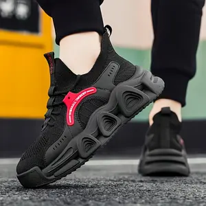 Bdhjydb Men's Geometric Print Casual Sneakers, Breathable Low-Top Lace-up Mesh Sports and Fashion Footwear