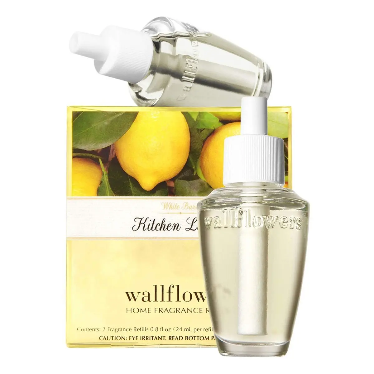 Kitchen Lemon Wallflowers 2 Pack Refills for Plug-In Warmers, Long-Lasting Fragrance