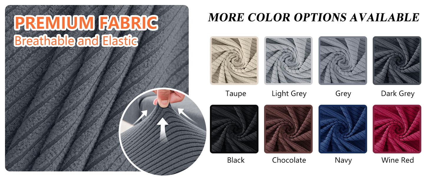 hyha Waterproof Sectional Couch Covers, Against Spills, Sofa Seat Slicovers Washable, Thick Elastic, L Shape Couch Cushion Covers for Dogs Pets (1 Piece for Chaise, Dark Grey)