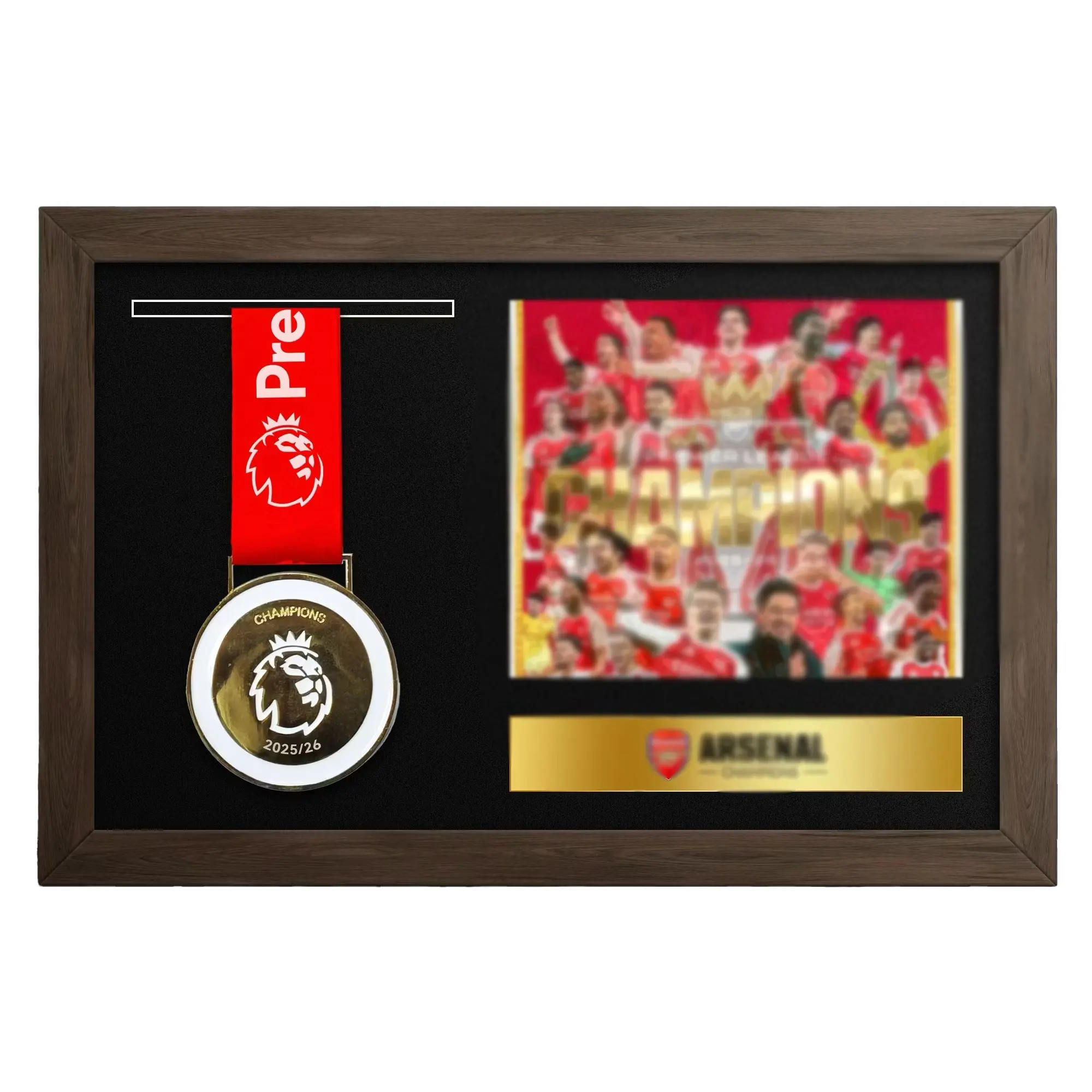 2025-26 Football Championship Medal Frame, Display Case for Football Medals, Sports Memorabilia Holder, Perfect Gift for Fans