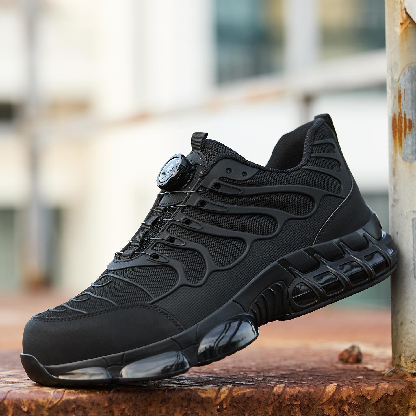 Men’s Safety Work Sneakers – Lightweight Steel Toe, Anti-Slip Sole & All-Day Comfort for Jobsite & Outdoor Training