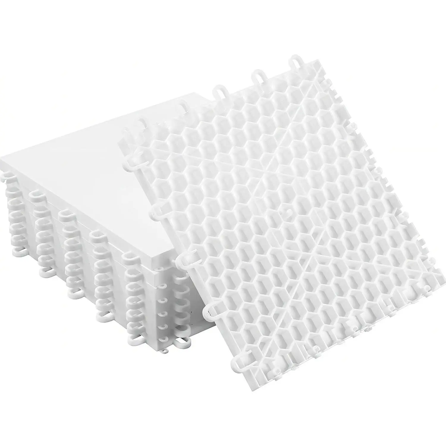 8 PCS Interlocking Dryland Synthetic Ice Hockey Floor Tiles Mats, Expandable & Easy Install Hockey Training Equipment for Shooting Practice Indoor Outdoor