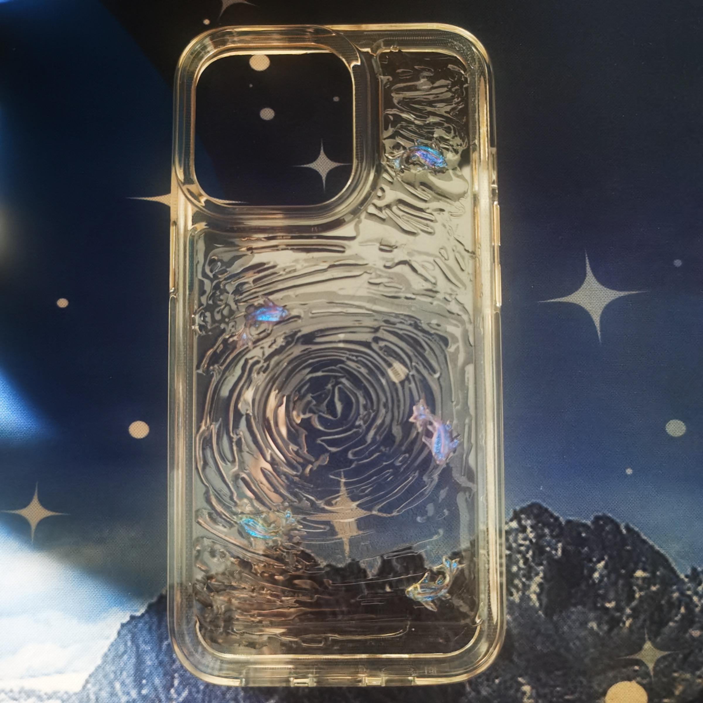 3D Koi Pattern Phone Case, Phone Protective Cover, Phone Accessory Compatible with iPhone 11 12 13 14 15 Pro Max, Casing, Protector