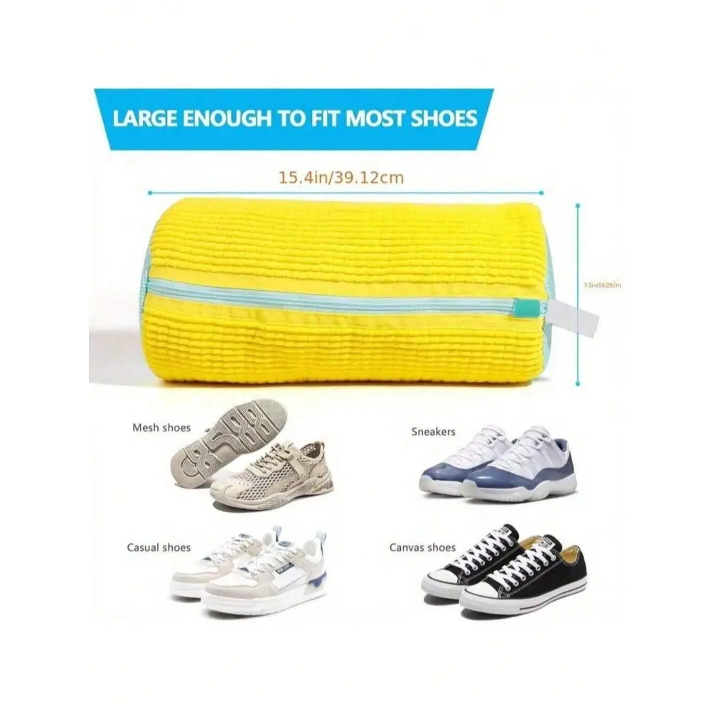 1pc Durable Shoe Laundry Bag, Reusable Laundry Bag, Loose Cleaning Tool, Suitable For Sneakers, Canvas Shoes, Men's Shoes, Women's Shoes / Christmas Gift / Bathroom Accessories, Back To School Essentials, Dorm Room Stuff, Dorm Essentials