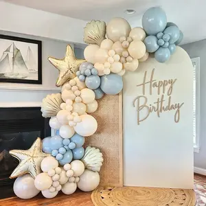 96pcs Ocean Theme Birthday Balloons, Starfish and Shell Balloons, Underwater Party Decor, Baby Baptism Balloons, Beach Party Supplies, Balloons for Balloon Arch