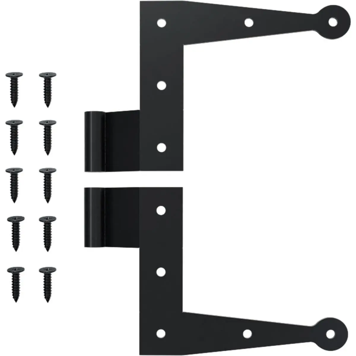 SteelTek 1/2" Offset L-Hinges, 304 Stainless Steel, Black Powder Coated, Sold as Pair
