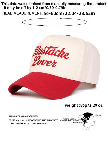 Unisex Mustache Lover Five-Sided Baseball Cap, Adjustable Sun Protection Hat for Men & Women, Casual Spring & Fall Outdoor Travel