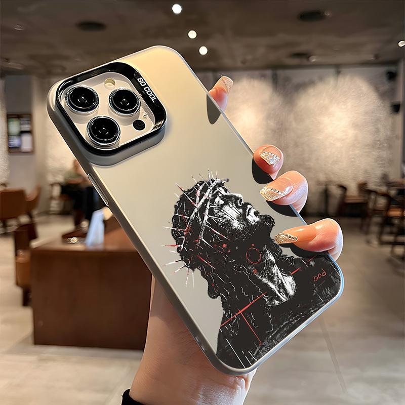 Jesus Son Of God Christian Pattern Case, Shockproof Anti-Scratch Durable PC Back Protective Cover, For iPhone 11 12 13 14 15 16 17 Pro Max Plus Air XR XS, Gifts For Women Men Teen Girls