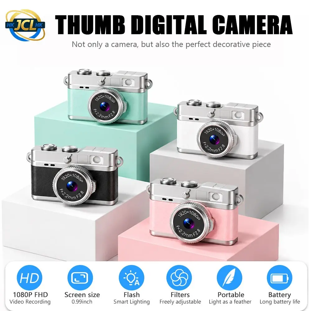 Portable 1080P Mini Keychain Thumb Camera, Wearable Travel & Handheld Action Camera, Outdoor Sports, Students Travel Recording, Wearable Pocket Cam