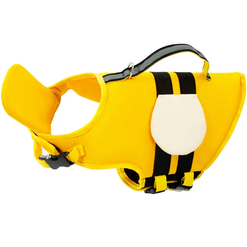 Summer animal-shaped bee dog life jacket, universal dog swimsuit for medium and small dogs, pet buoyancy vest