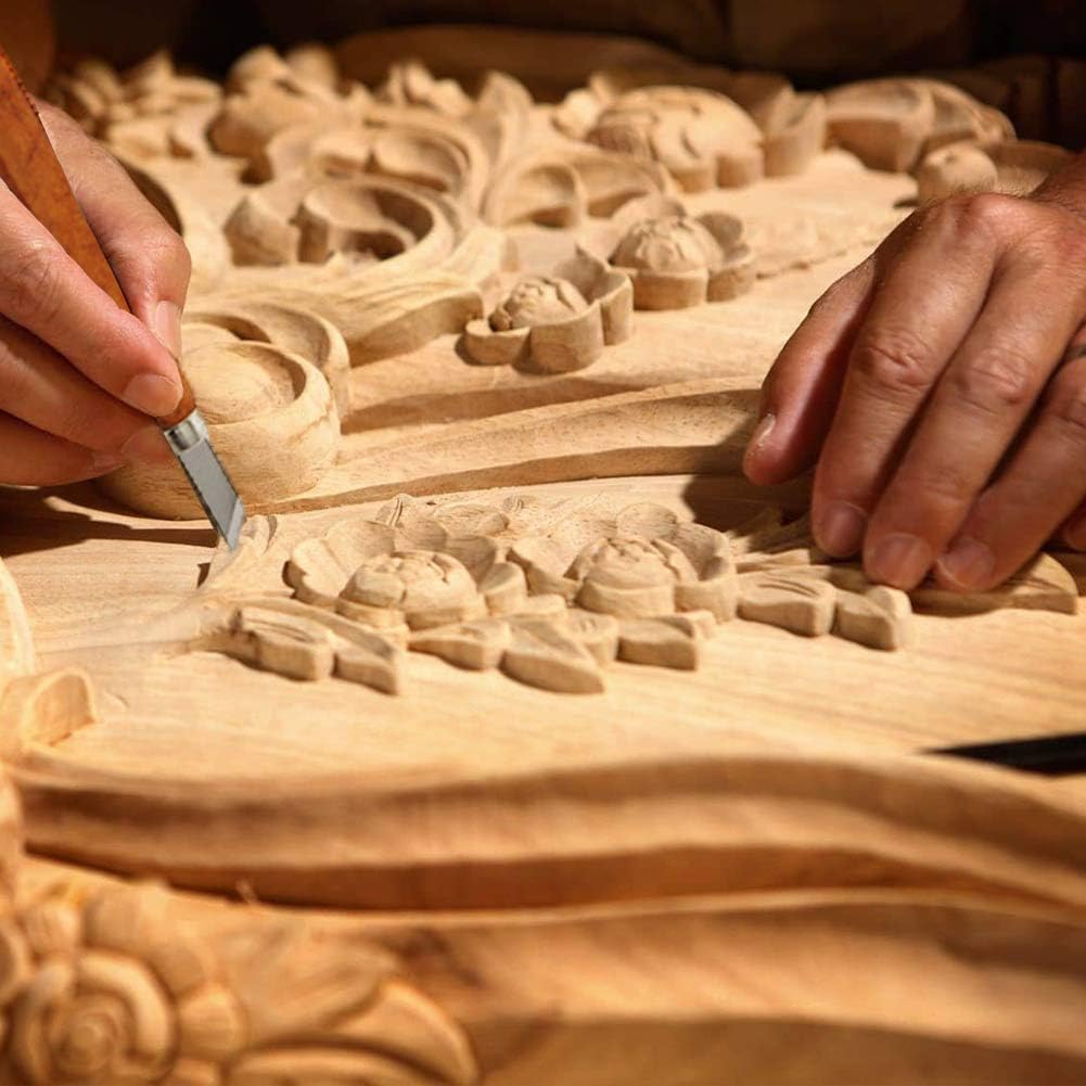 Wood Carving Knife Set - 12 PCS Hand Carving Tool Set for DIY Sculpture Carpenter Experts & Beginners - Home Improvement