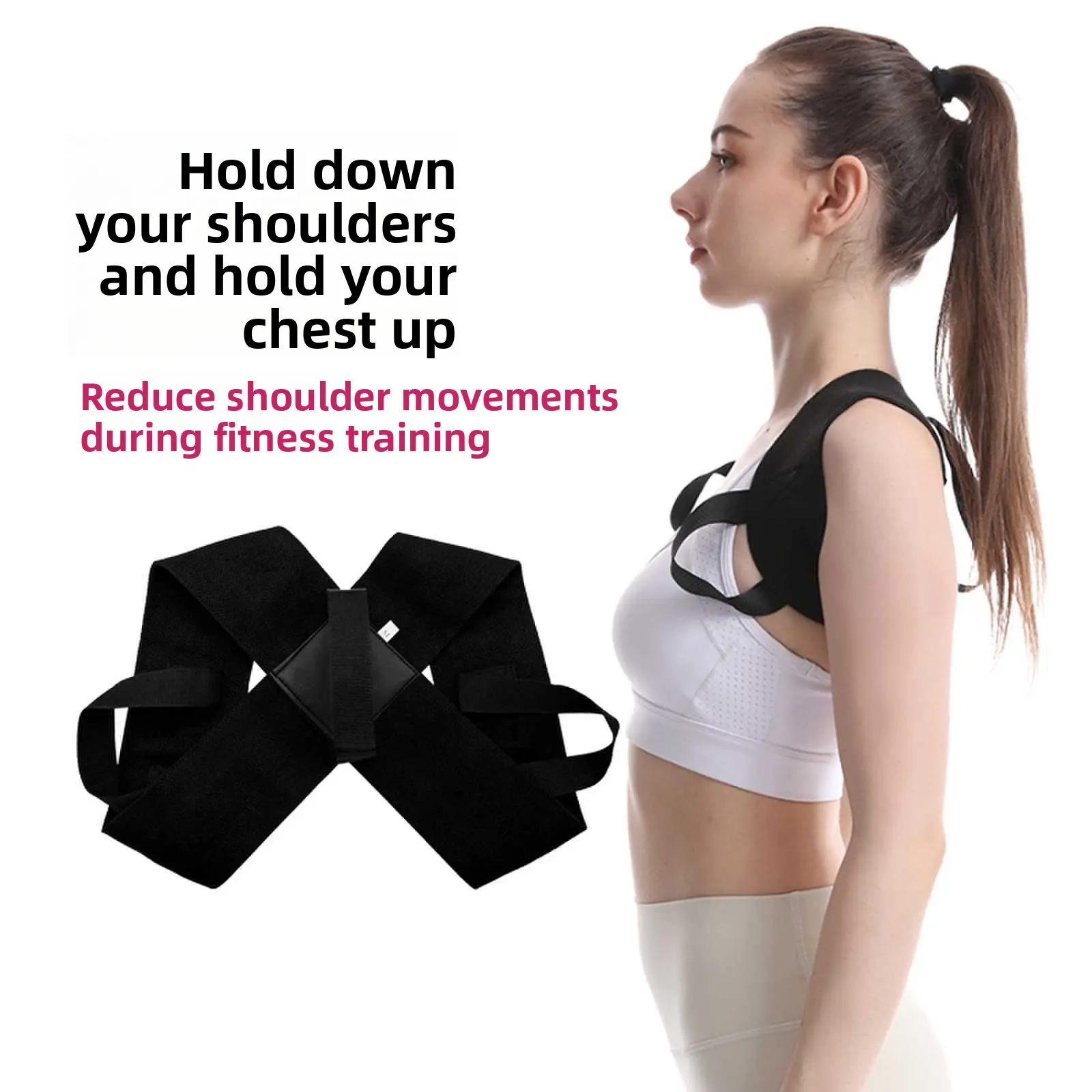 Unisex Posture Strap, Open-Shoulder Back & Shoulders Training Belt, Breathable Fabric Invisible Hunchback Fix Correction Strap (Sports & Outdoor Leisure Recreation Equipment)