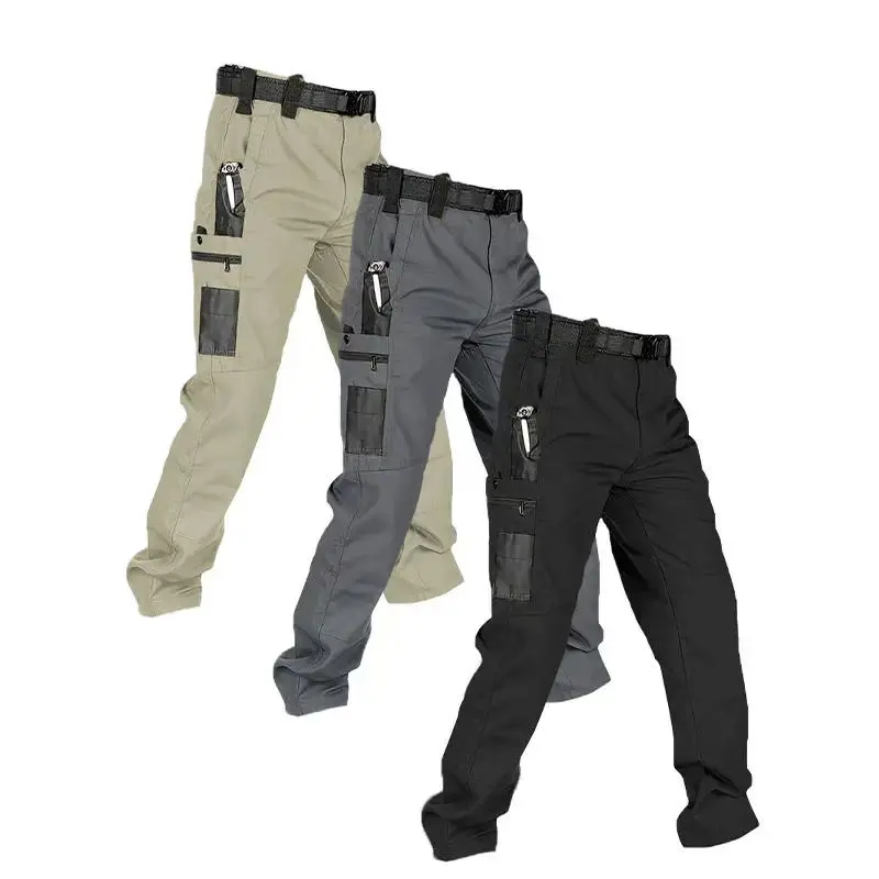 3PCS Men's Tactical Cargo Hiking Pants, Multi-Pocket Outdoor Work Trousers, Durable Trekking & Trail Pants, Regular Fit Technical Hiking Pants for Camping, Travel & Everyday Wear**