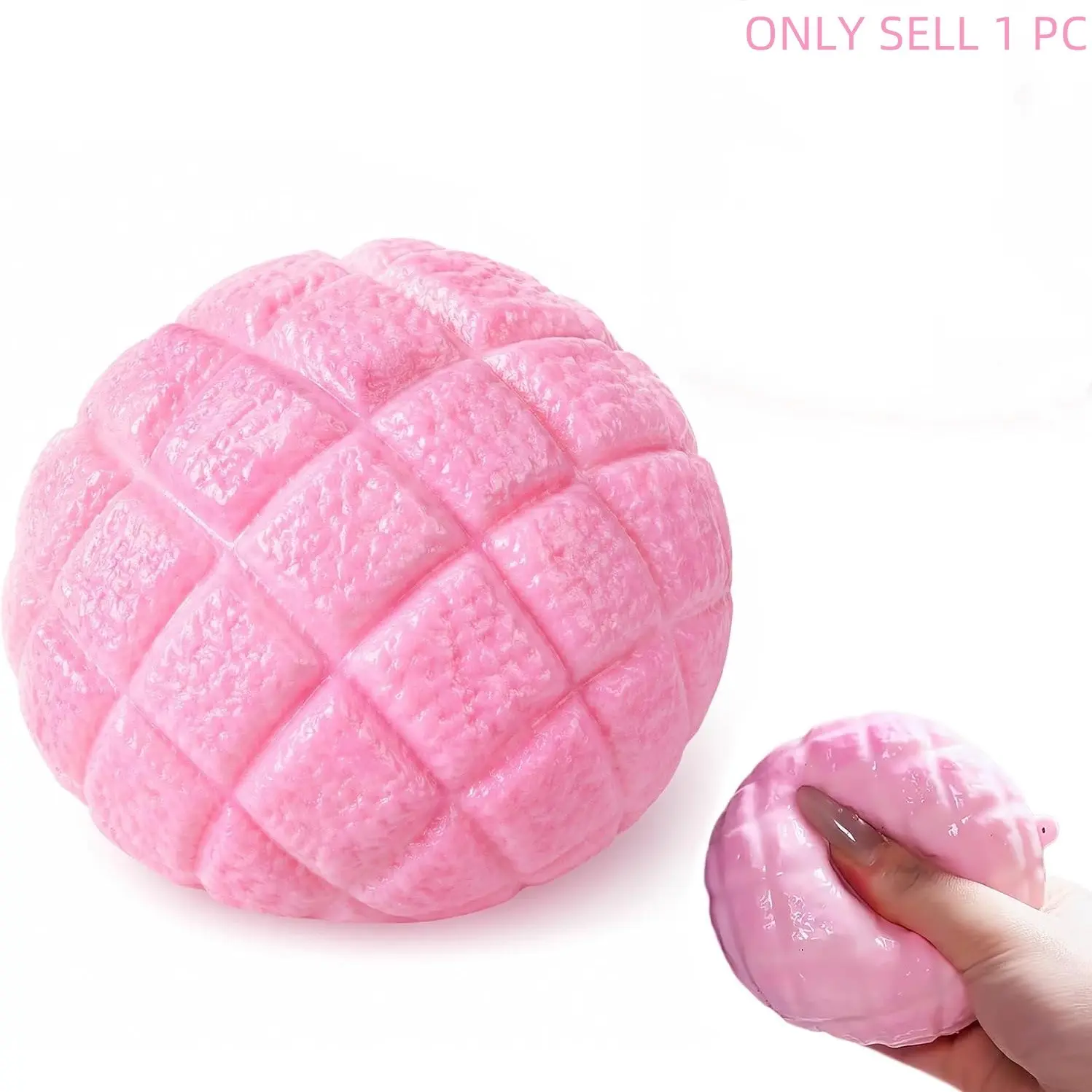 Crunchy Pineapple Bun Squishy, Handmade Stress Ball, Crunchy Texture, Anxiety Relief, Unisex Toy, Perfect for Relaxation and Fun