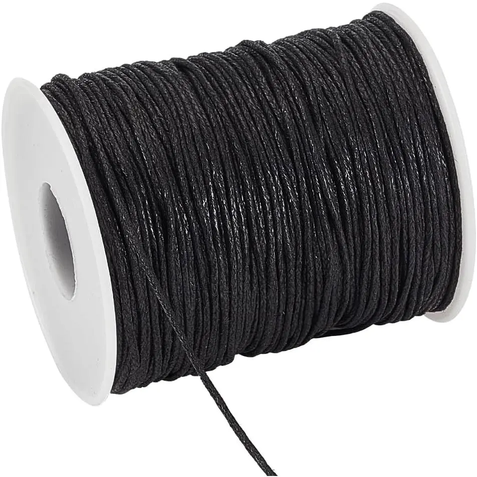 1mm Waxed Cord,100 Yards Waxed  Cord Blue Wax Thread Beading String Wax Craft String for Bracelet Necklace   Beads Making Crafting Beading Macrame