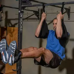 A pair of fitness hanging abdominal straps for pull-up and core strength training - thick padded arm straps suitable for abdominal swings, with 2 rust proof climbing buckles - pull-up straps for home and gym abdominal exercises
