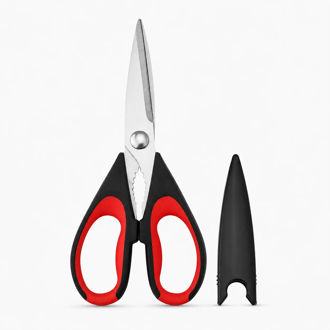 Heavy Duty Stainless Steel Kitchen Scissors with Protective Sheath, Multi-Purpose Cooking Tool for Meat & Poultry (Home & Festive Party Supplies)