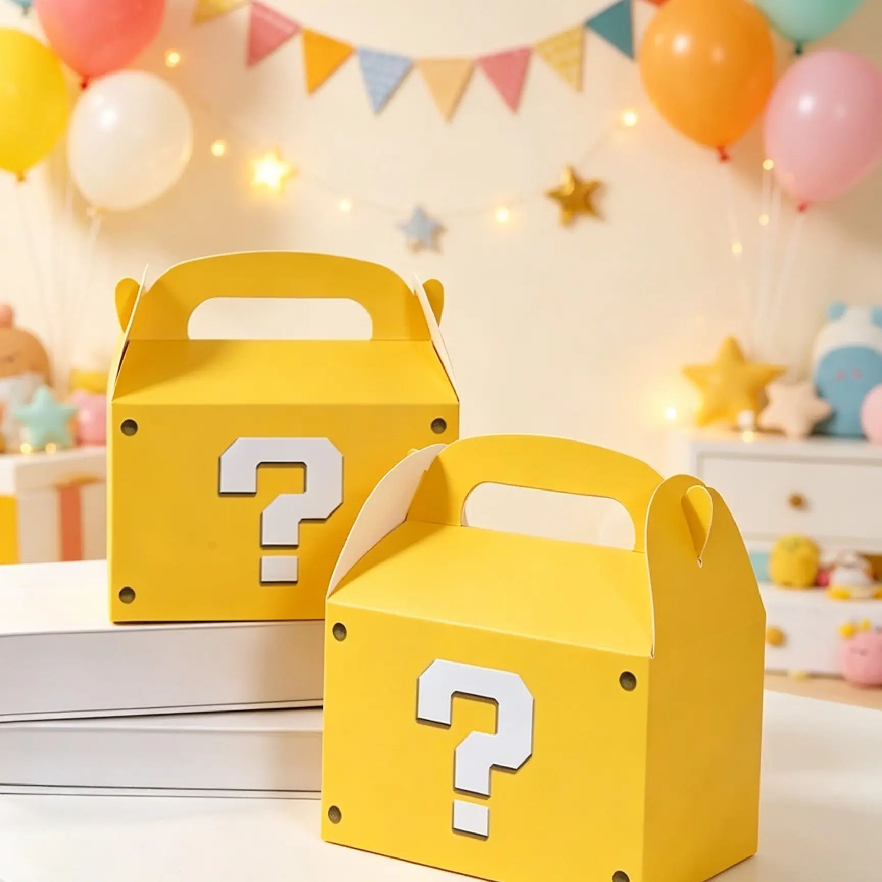 10 Piece Blind Box Gift Set Storage Bags, Question Mark Handheld Paper Boxes, Birthday Party Gift Packaging, Gift Boxes