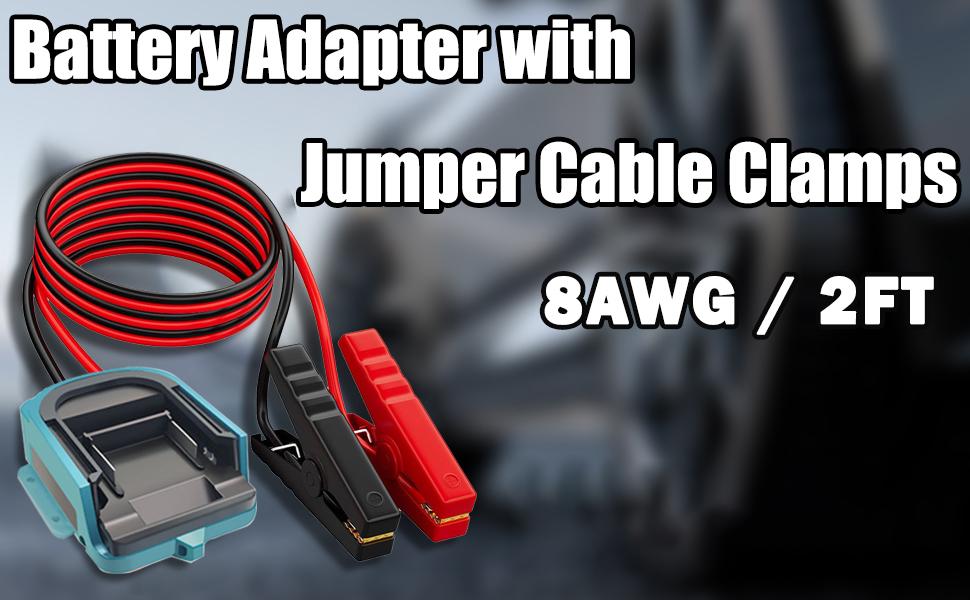 Portable Car Power Starter Jumper Cables forDeWalt 18V/20V DCB Battery Starters - 1, 59 GalGas &1, 32 Gal Diesel Engines, One-Touch Start,Durable Copper Construction, Compatible withSedans & SUVs, No Battery Needed, WithoutBattery